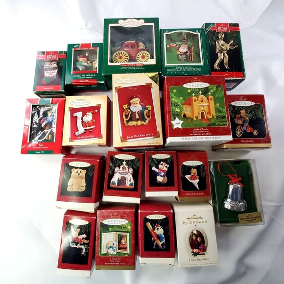 Vintage Hallmark Keepsake Christmas Ornaments 1980s to 2006 Lot Of 19 - Picture 1 of 5